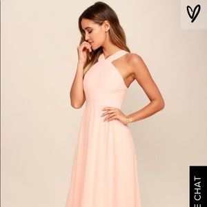 Lulus Blush Floor Length Dress - Size M